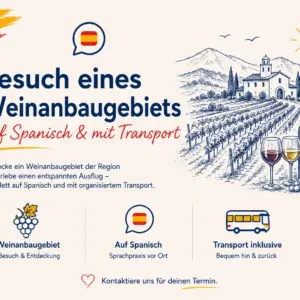 Besuch eines Weinanbaugebiets (auf Spanisch) + Transport
